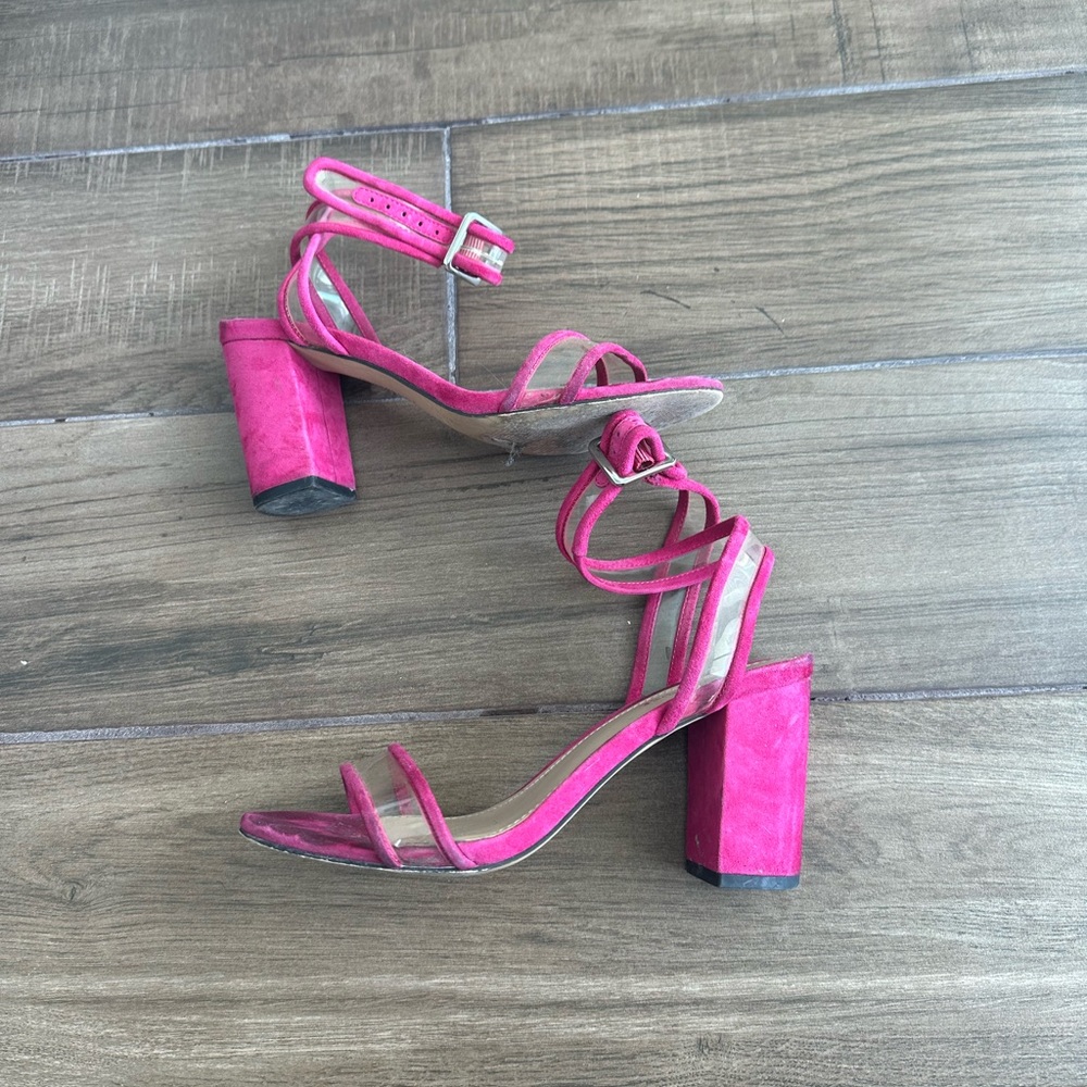 Pink Block Heel